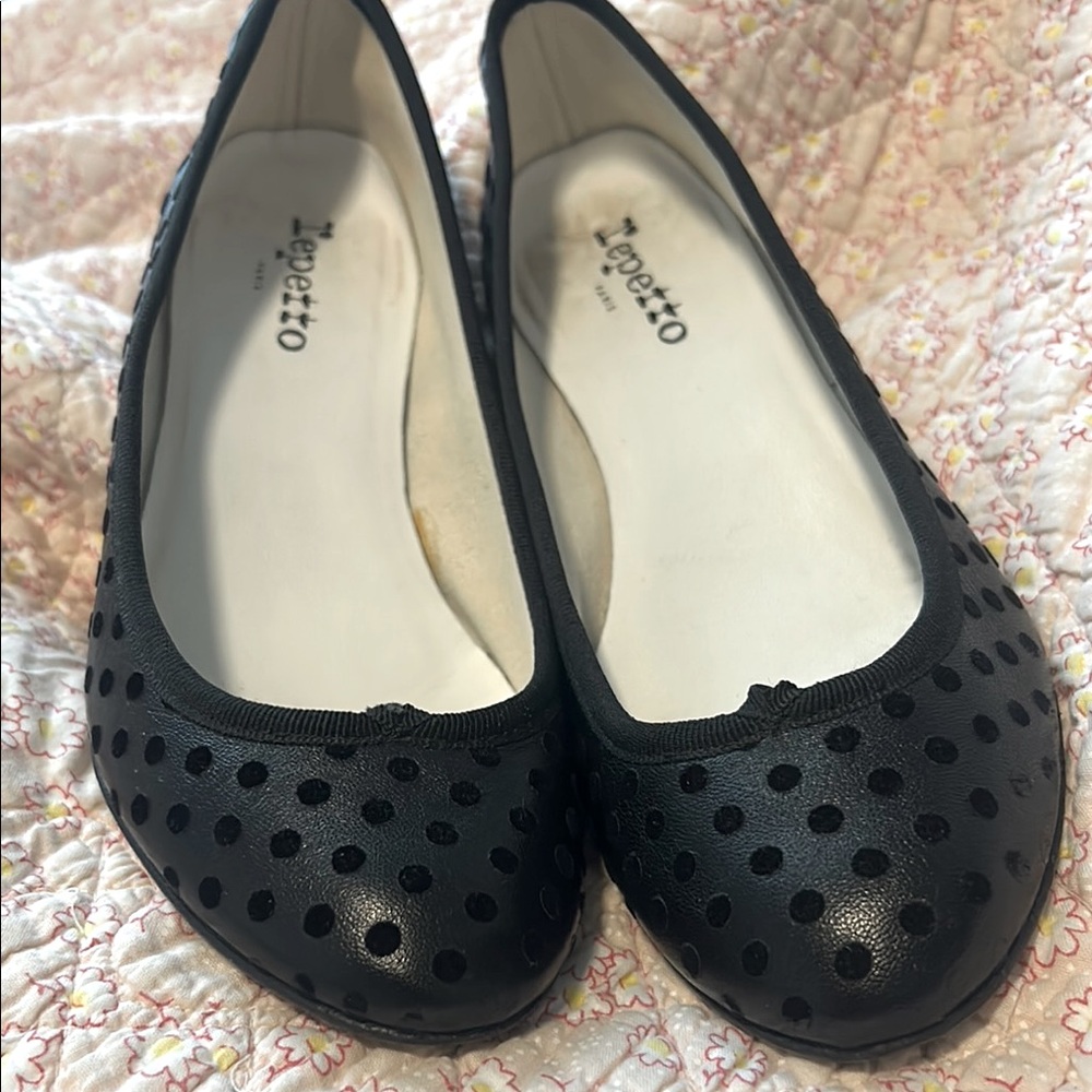 Repetto sandals with velvet dots